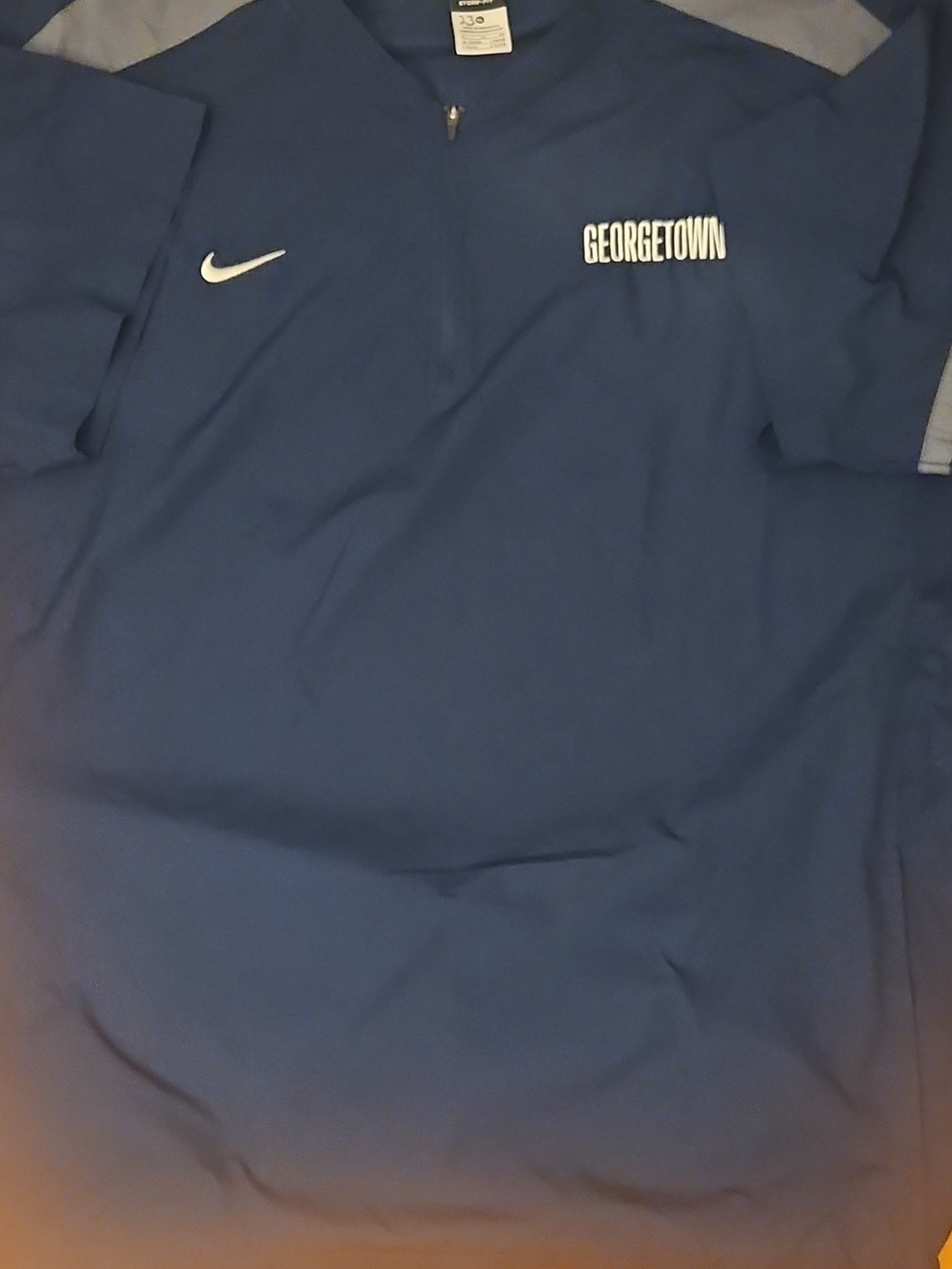 Nike Storm-FIT Quarter-Zip Georgetown Hoyas Jacket XL Blue/Gray
